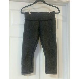 Lululemon Heathered Herringbone Crop RARE